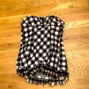 swim top gingham add your own bottoms